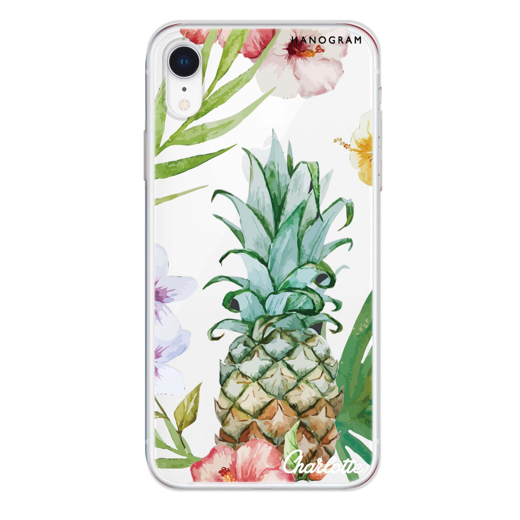 Pineapple & Floral iPhone XR 水晶透明保護殼