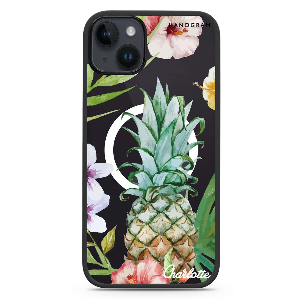 Pineapple & Floral iPhone 14 Plus Magsafe 兼容防衝擊保護殼