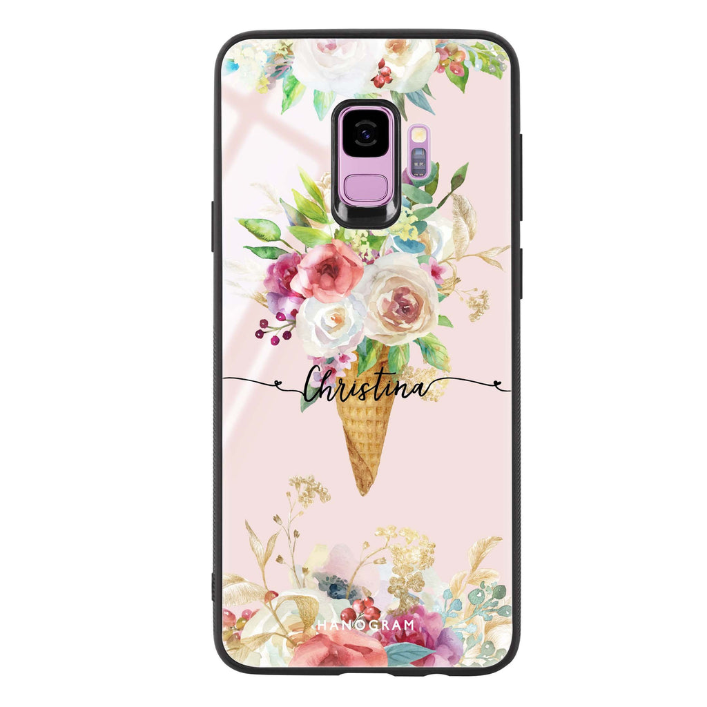 Ice cream floral Samsung S9 超薄強化玻璃殻