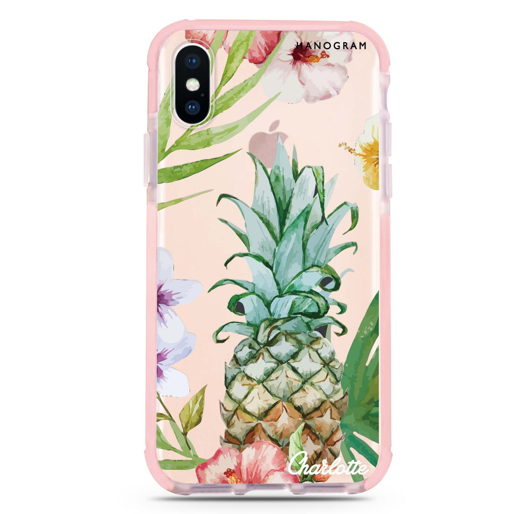 Pineapple & Floral iPhone XS 吸震防摔保護殼