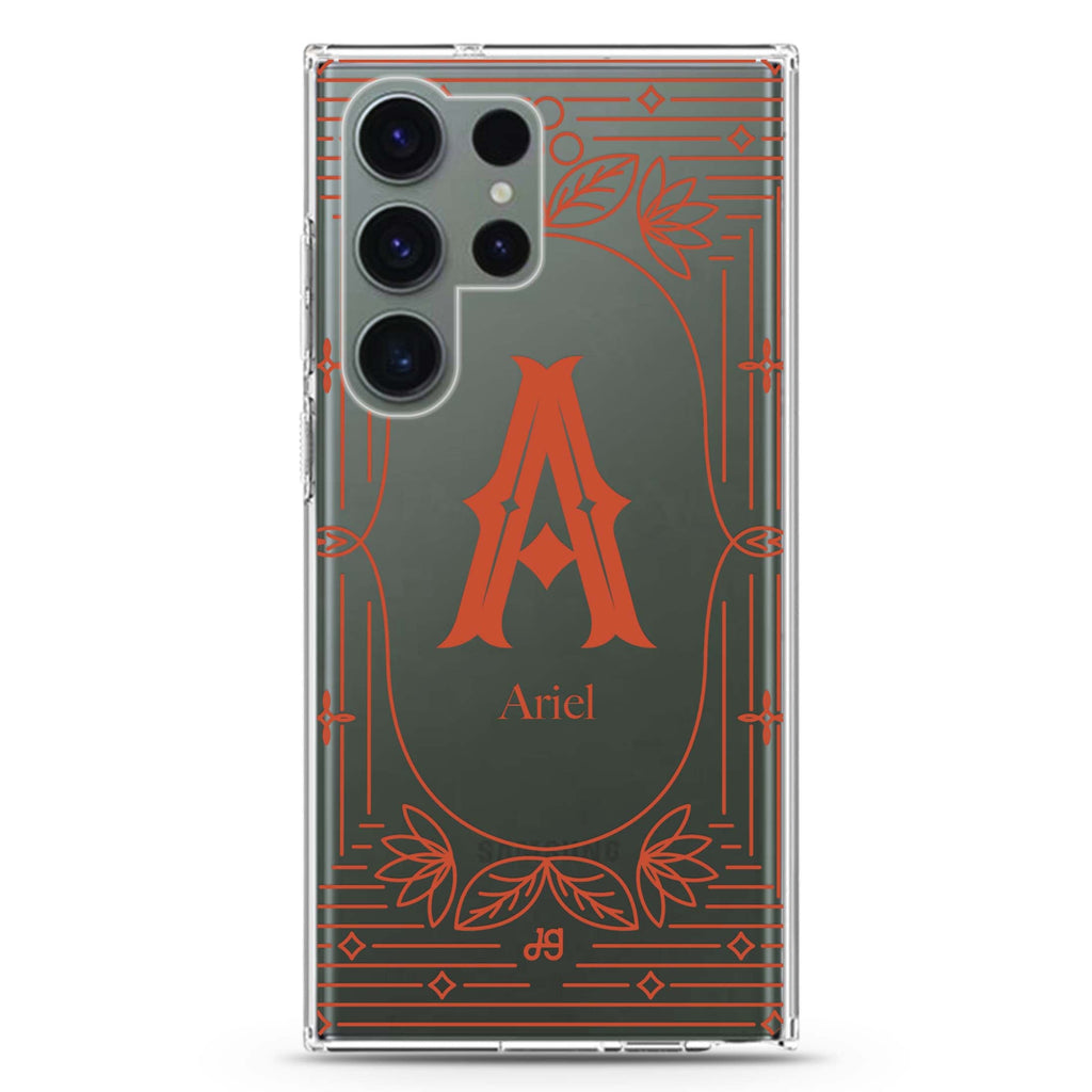 Artistic Monogram I Samsung Galaxy Ultra 透明保護殼，適用 S26/S25/S24/S23 Ultra，圖1