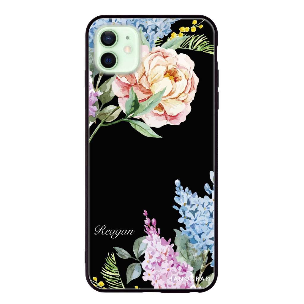Tropical Floral iPhone 12 mini 超薄強化玻璃殻