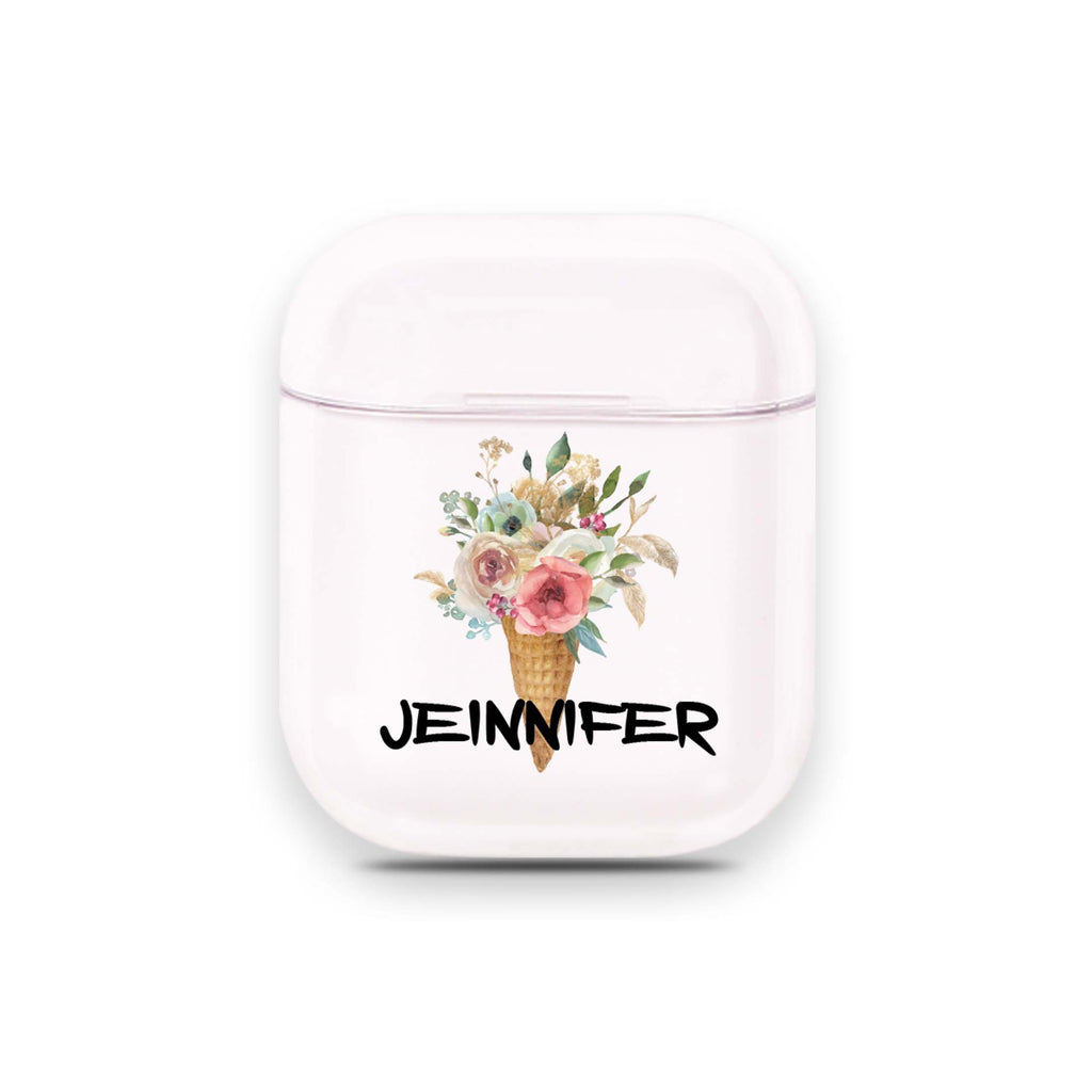 Icecream Floral Airpods 透明保護殻