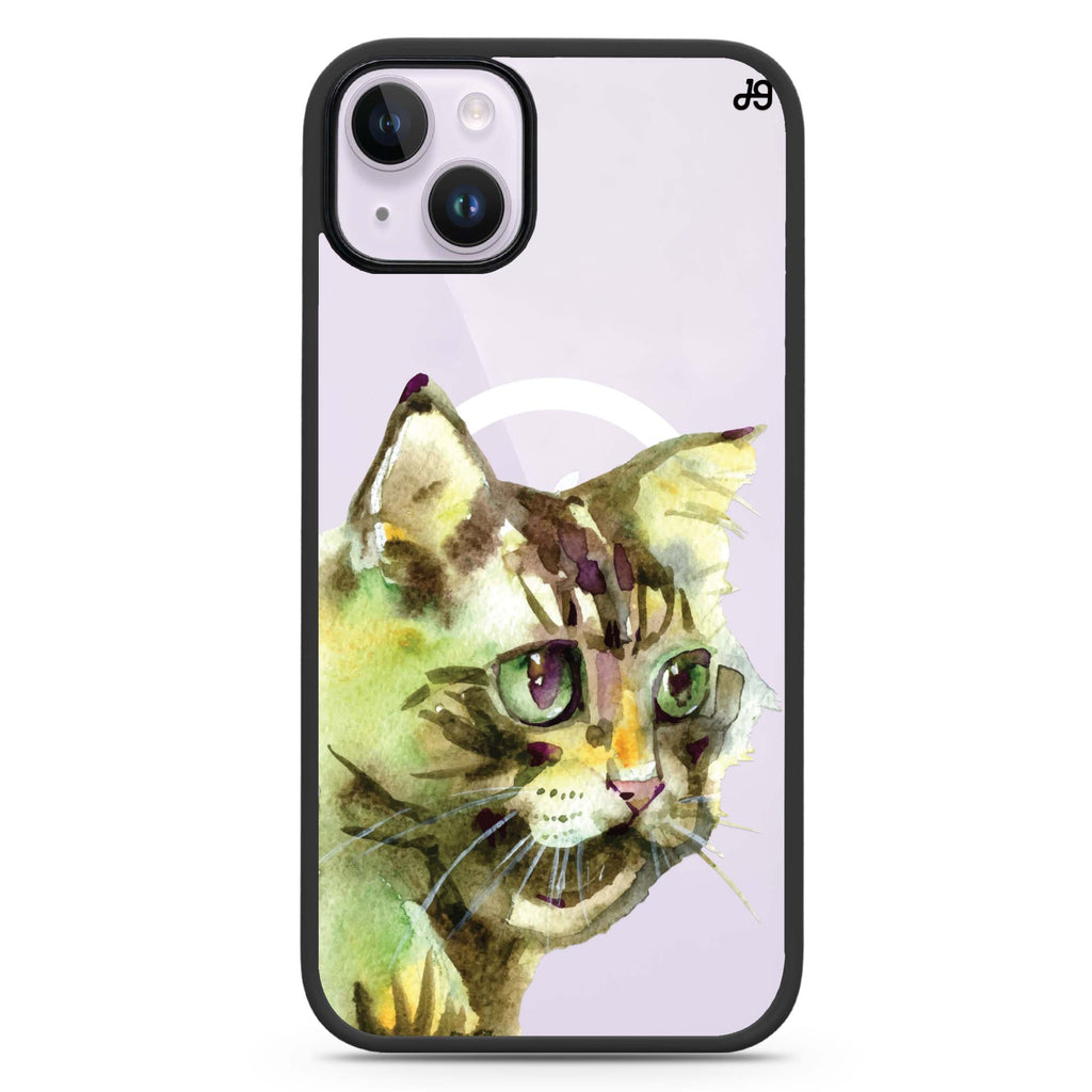 Watercolour Cat iPhone 14 Plus Magsafe 兼容防衝擊保護殼