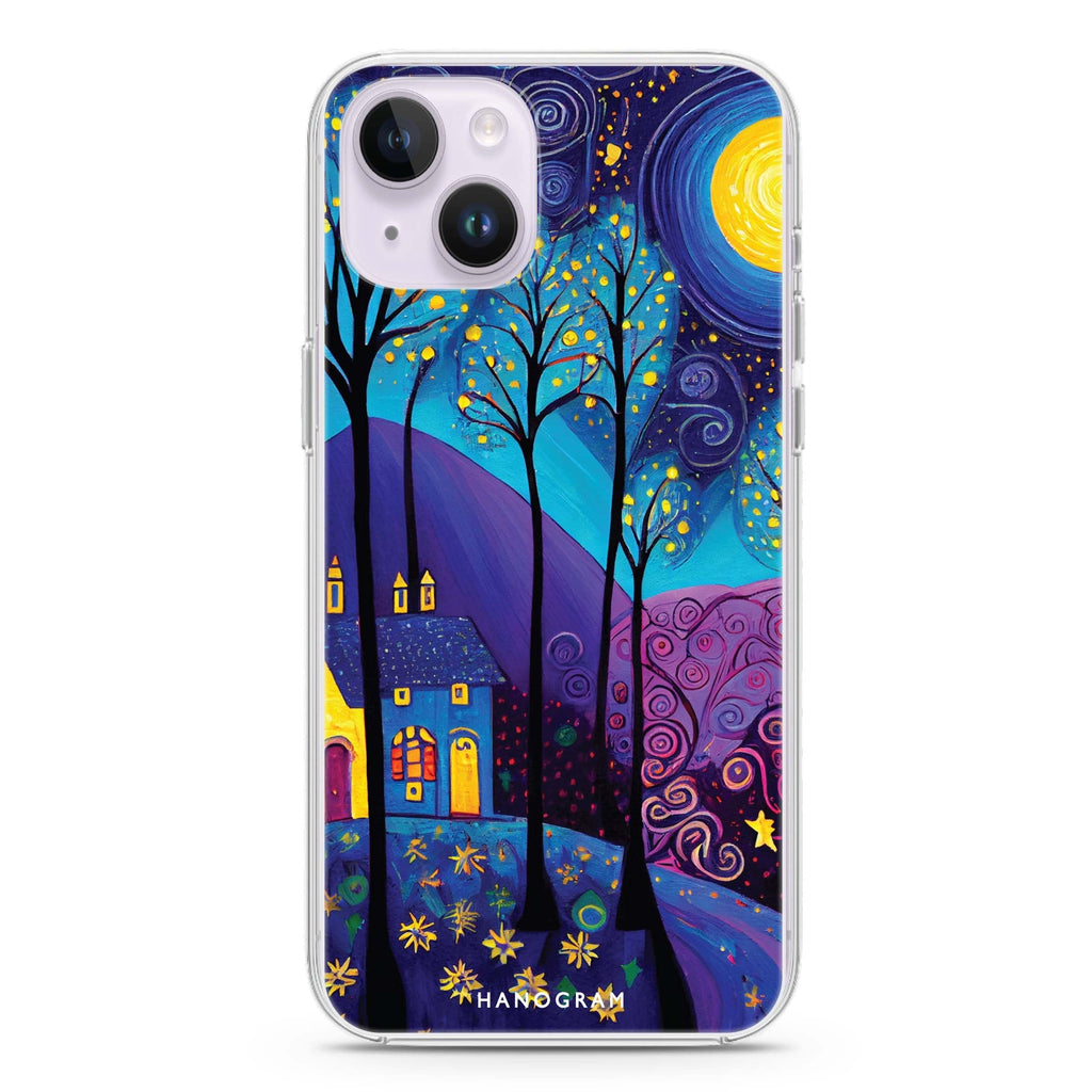 A night iPhone 14 Plus Magsafe 兼容水晶透明保護殼