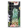 Pineapple & Floral Samsung Galaxy Ultra 可加名字透明保護殼，適用 S26/S25/S24/S23 Ultra，圖1