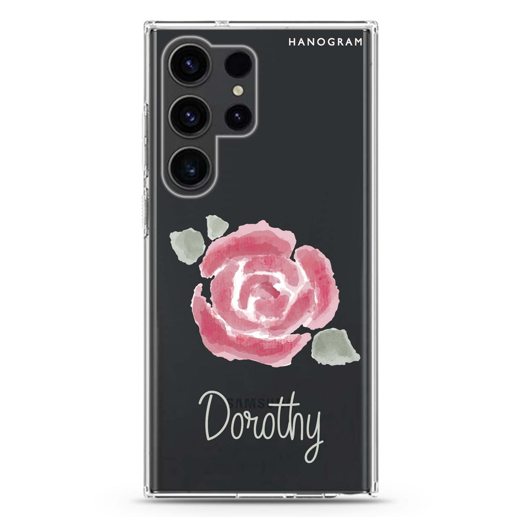 Kiss From A Rose Samsung Galaxy Ultra 可加名字透明保護殼，適用 S26/S25/S24/S23 Ultra，圖1