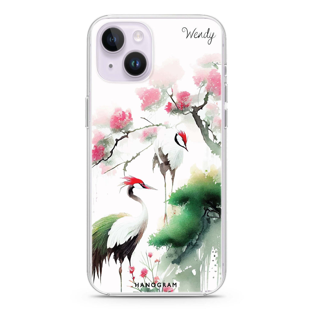 Pines & cranes iPhone 14 水晶透明保護殼