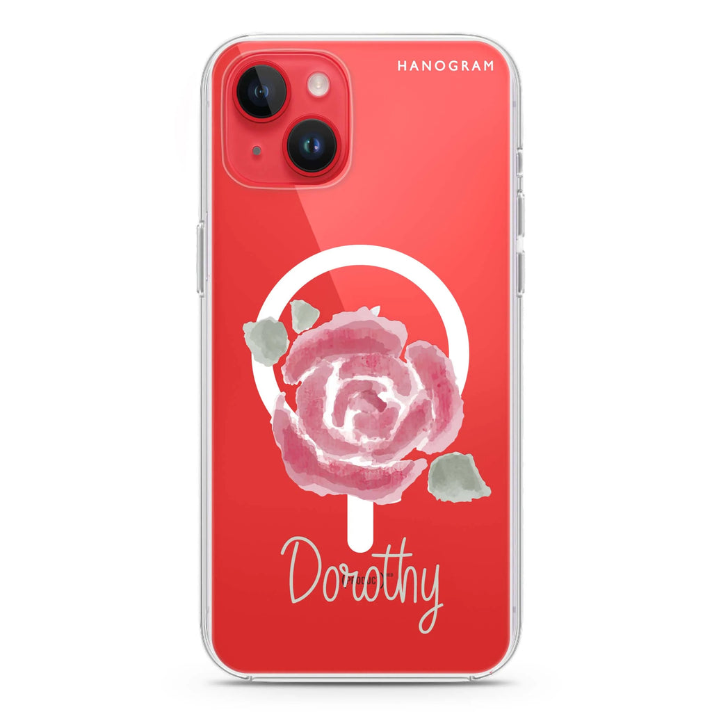 Kiss From A Rose iPhone 14 Plus Magsafe 兼容水晶透明保護殼