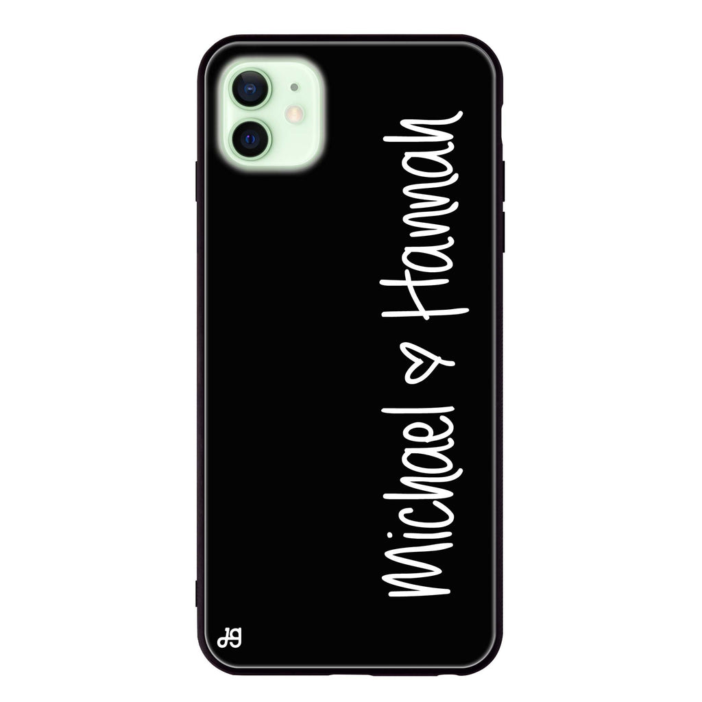 Vertical Names iPhone 12 超薄強化玻璃殻