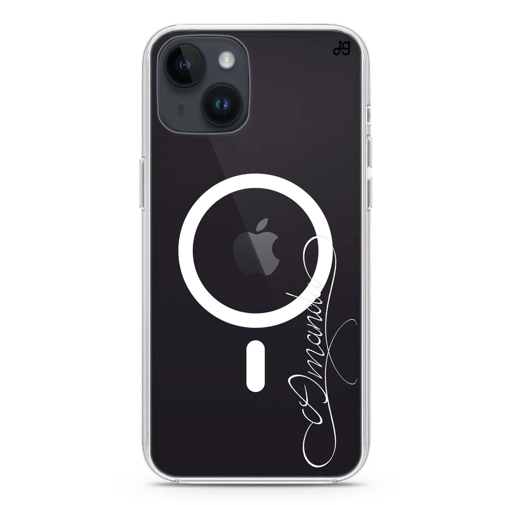 Cursive I iPhone 14 Plus Magsafe 兼容水晶透明保護殼