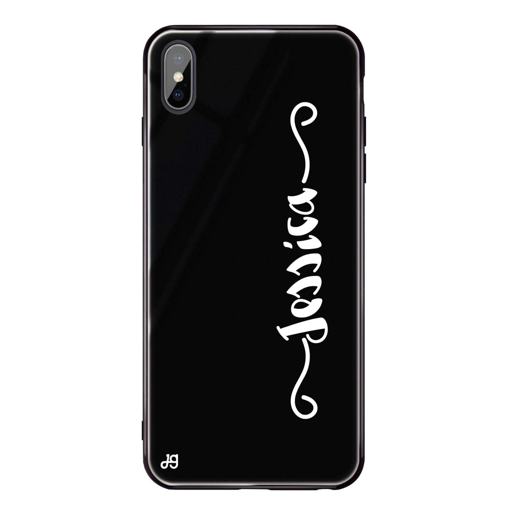 Casual Vertical Name iPhone XS 超薄強化玻璃殻