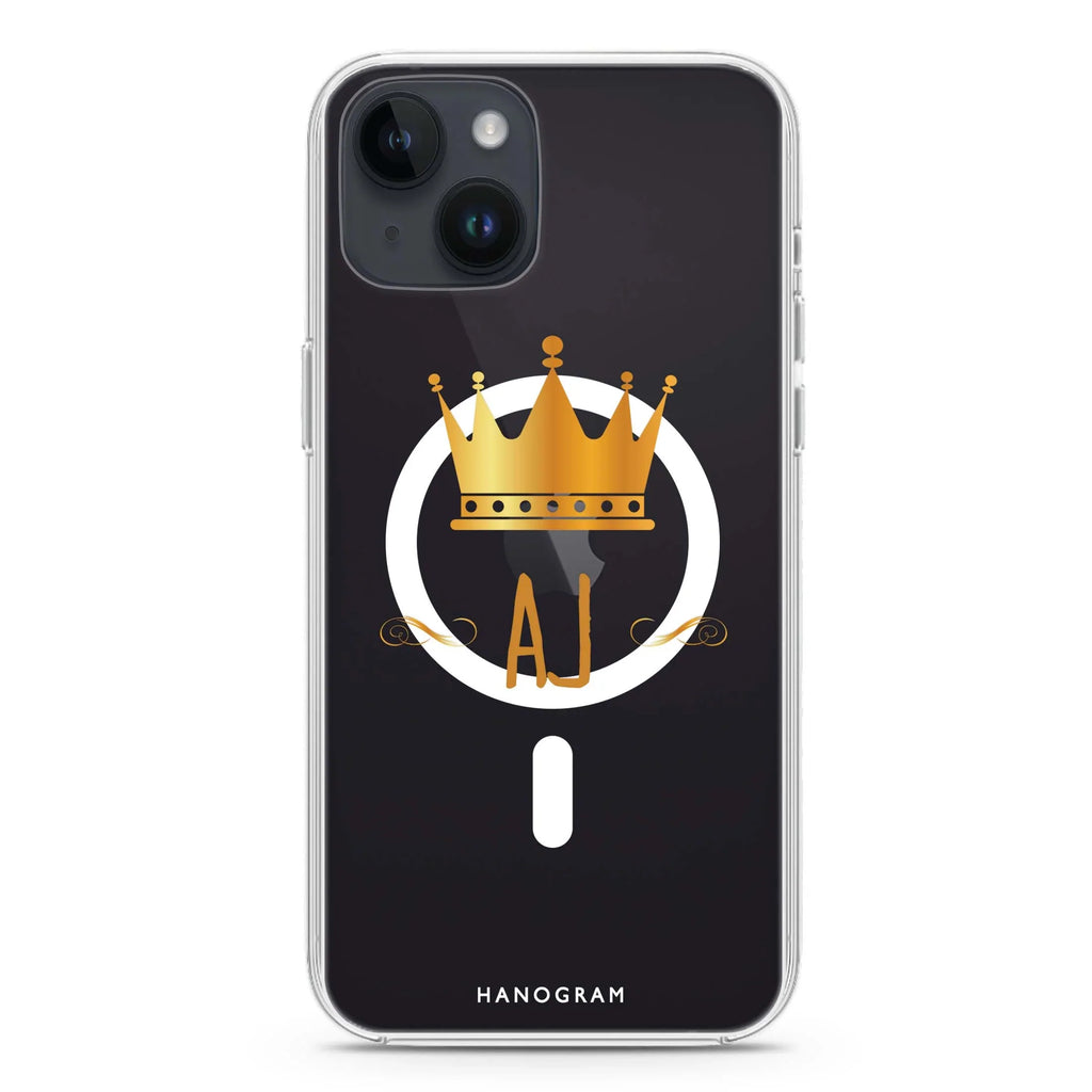 King's crown iPhone 14 Magsafe 兼容水晶透明保護殼