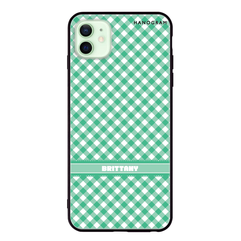 Lovely Green iPhone 12 超薄強化玻璃殻