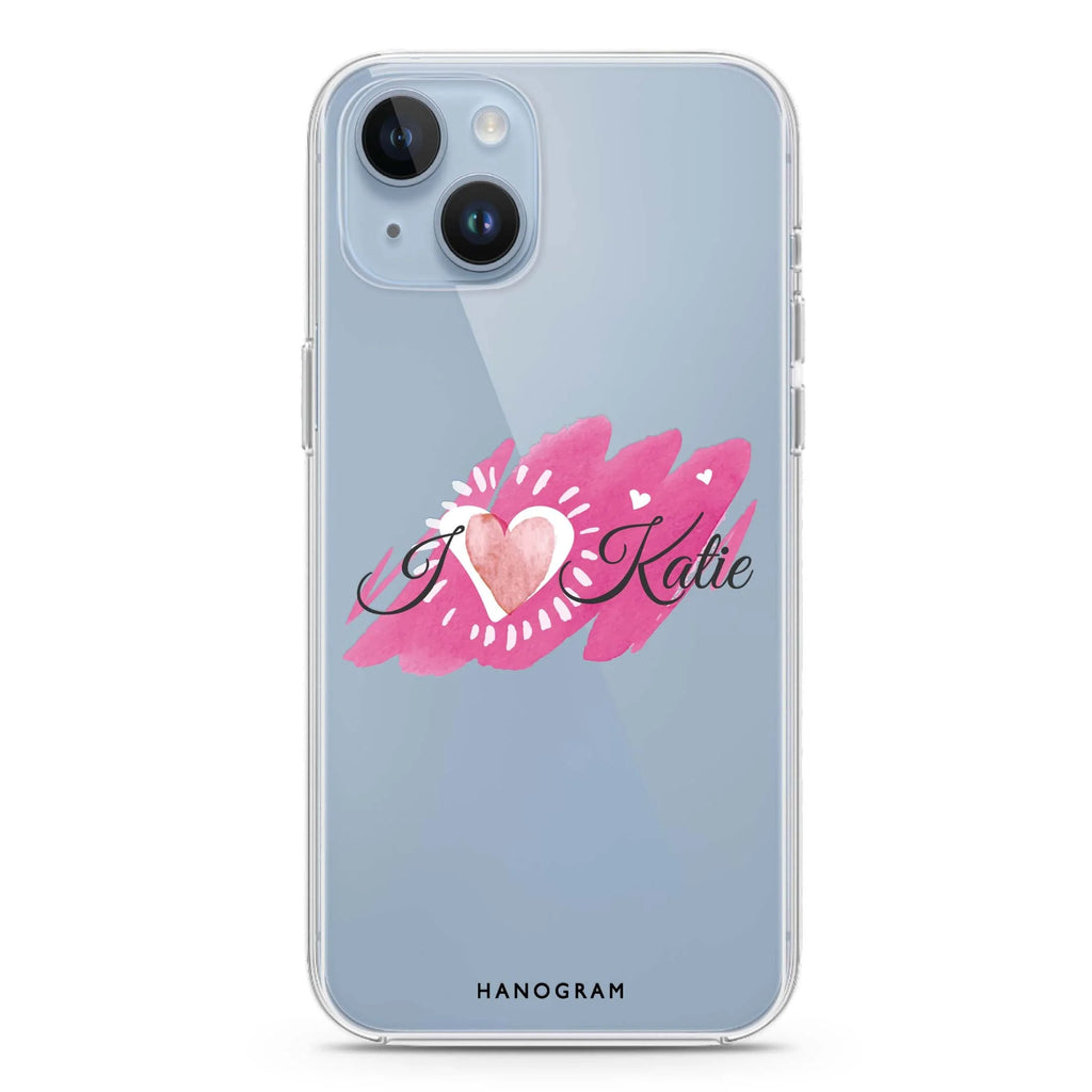 Loves message iPhone 14 plus 水晶透明保護殼