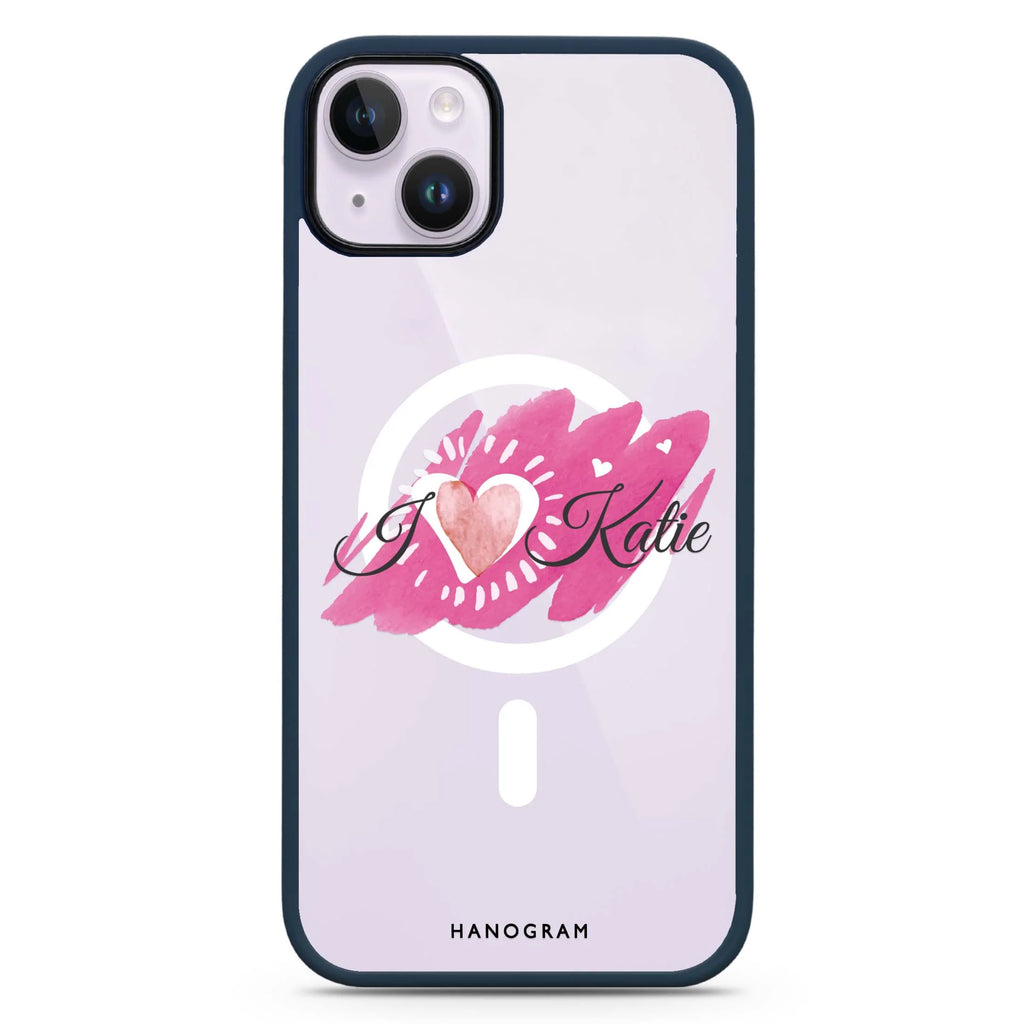 Loves message iPhone 14 Plus Magsafe 兼容防衝擊保護殼