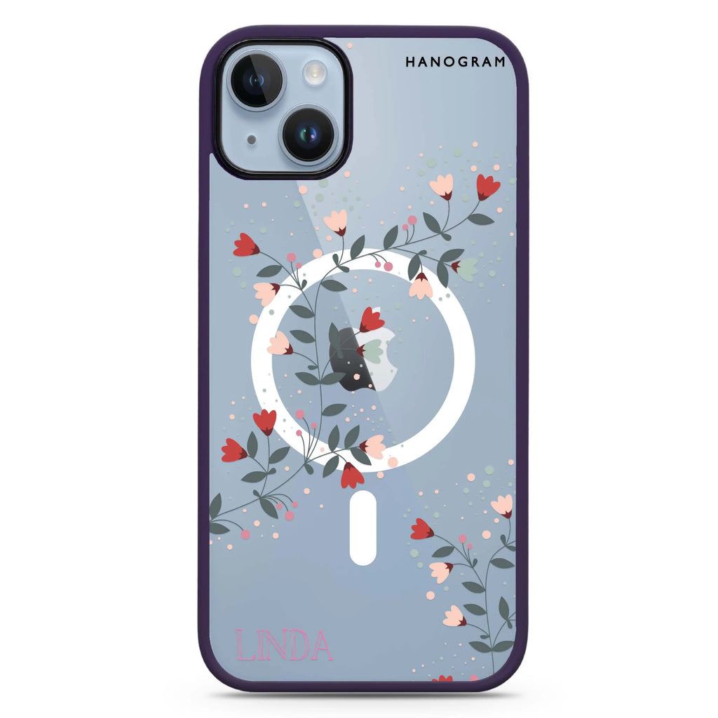 Floral Chain iPhone 14 Plus Magsafe 兼容防衝擊保護殼