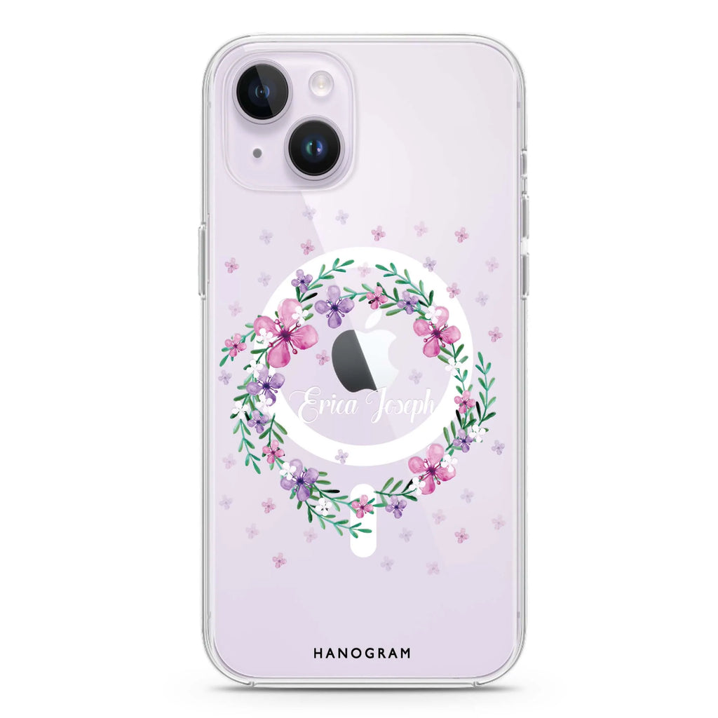 Floral Ring II iPhone 14 Plus Magsafe 兼容水晶透明保護殼