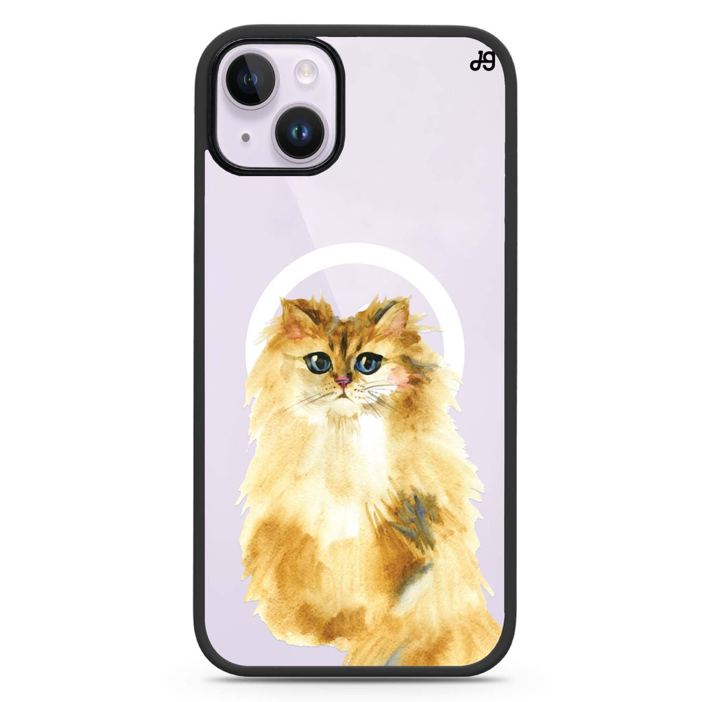 Watercolour Cat iPhone 14 Plus Magsafe 兼容防衝擊保護殼