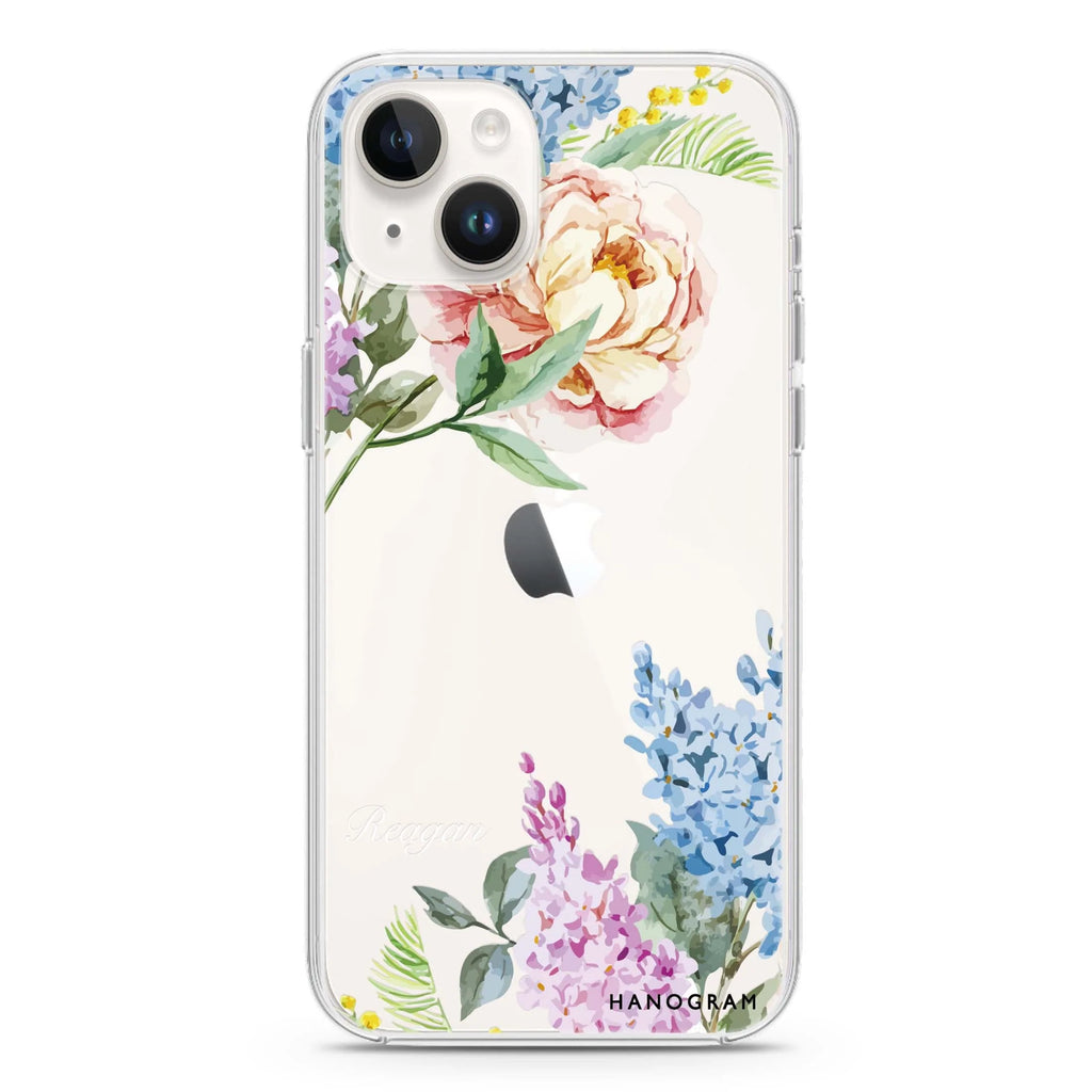Tropical Floral iPhone 14 plus 水晶透明保護殼