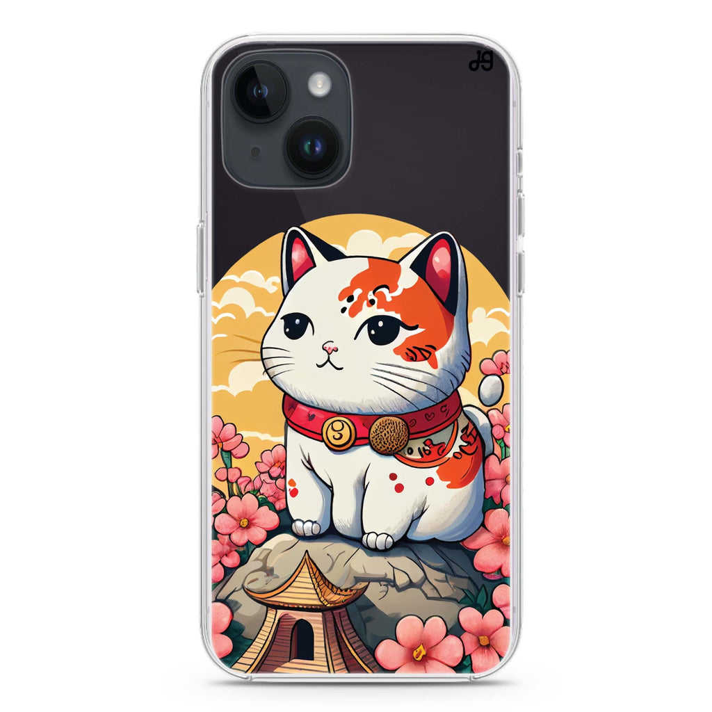 Cat & Flowers iPhone 14 Plus 水晶透明保護殼