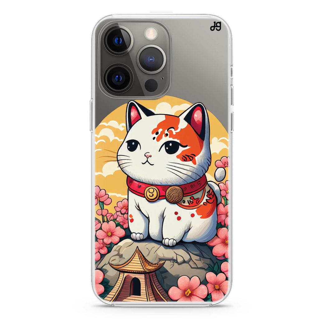 Cat & Flowers iPhone 14 Magsafe 兼容水晶透明保護殼